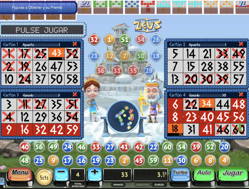 Zeus Bingo spilleautomat premier